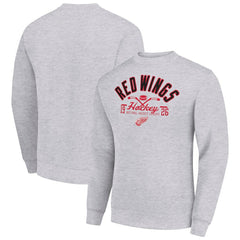 NHL Detroit Red Wings Starter Stick And Puck Logo Fleece Pullover Sweatshirt