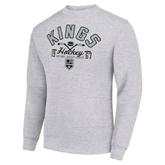 NHL Los Angeles Kings Starter Stick And Puck Logo Fleece Pullover Sweatshirt