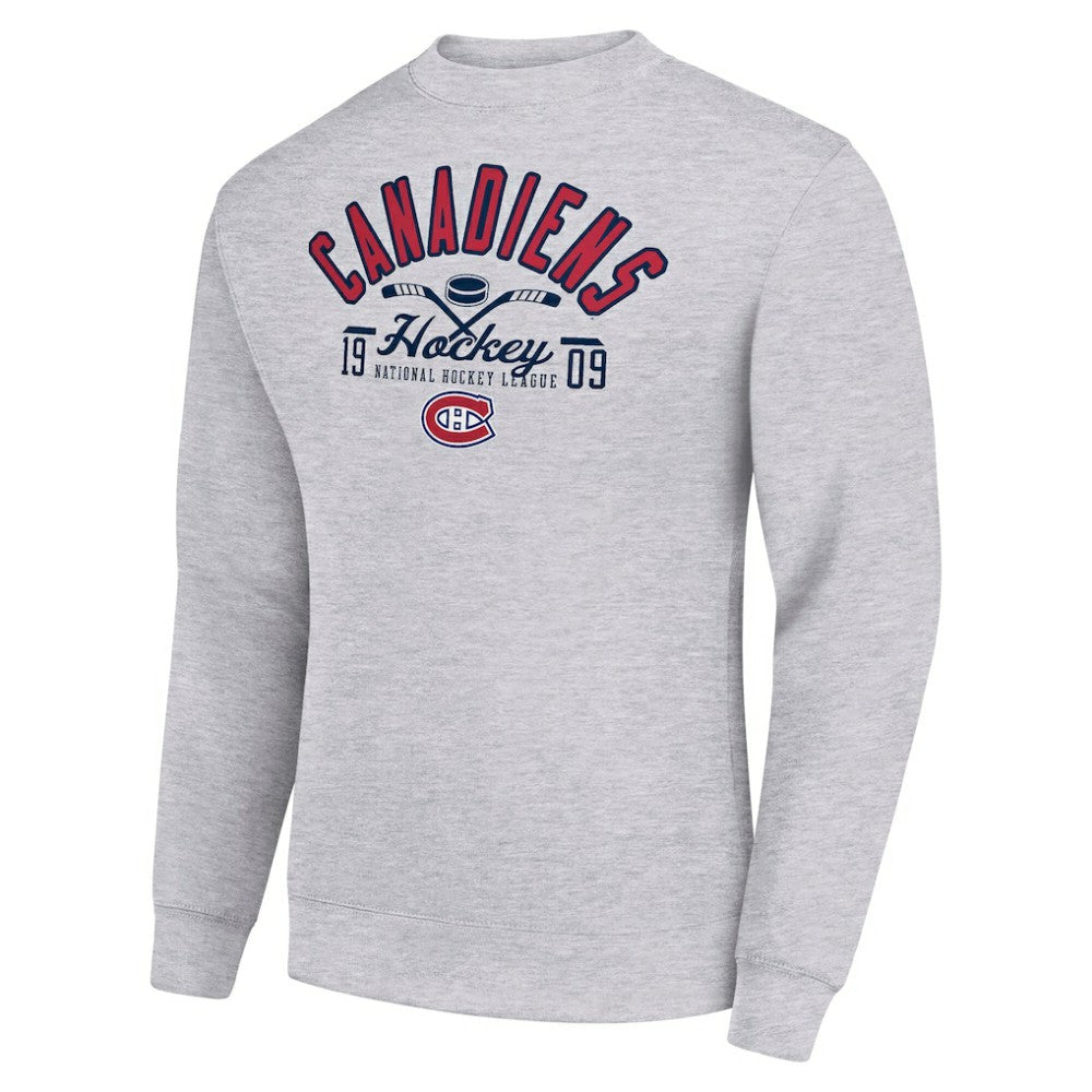 NHL Montreal Canadiens Starter Stick And Puck Logo Fleece Pullover Sweatshirt