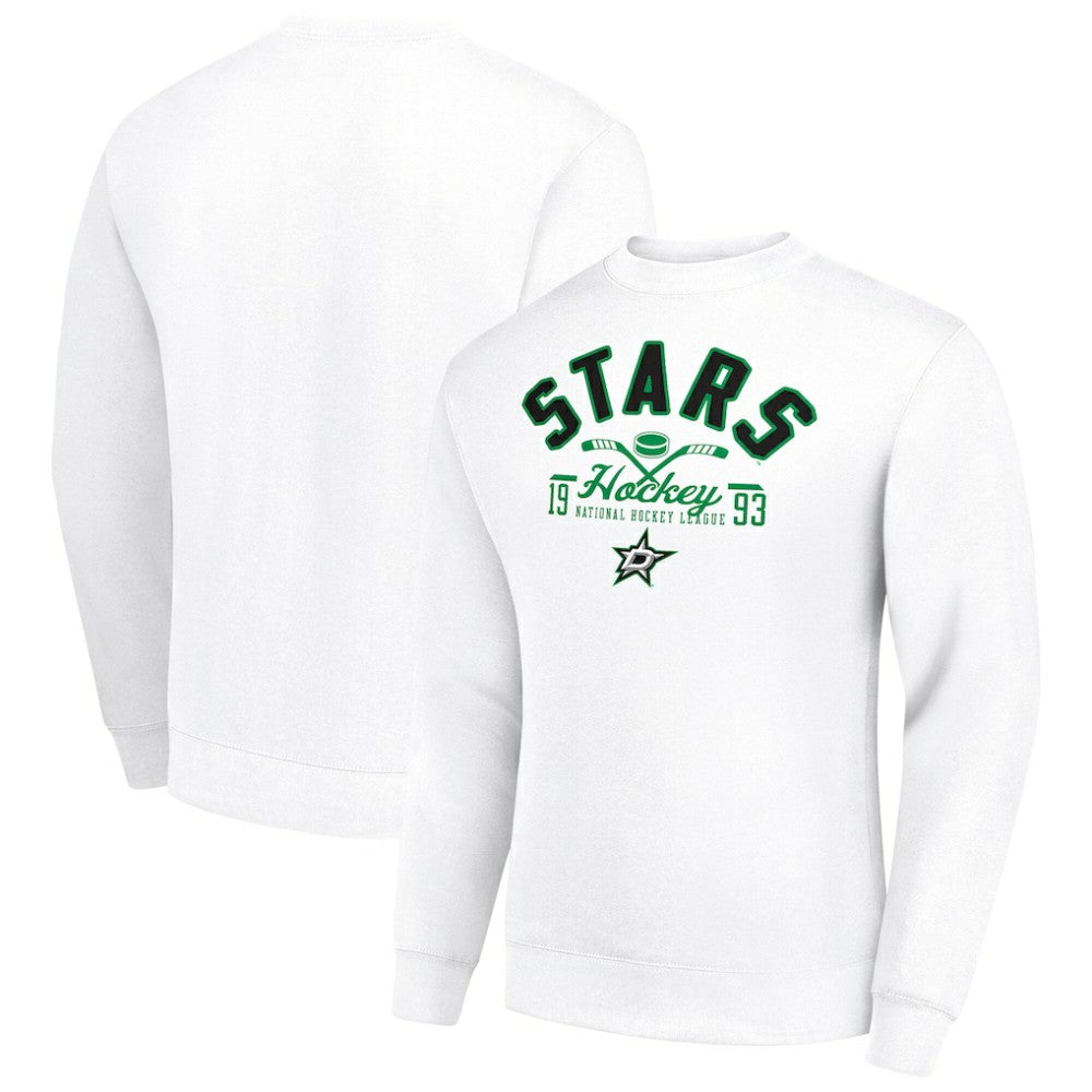 NHL Dallas Stars Starter Stick And Puck Logo Fleece Pullover Sweatshirt