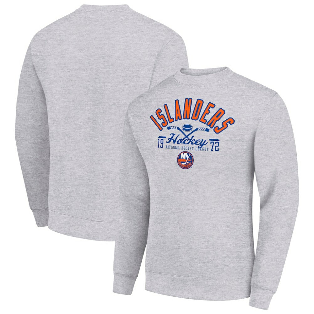 NHL New York Islanders Starter Stick And Puck Logo Fleece Pullover Sweatshirt