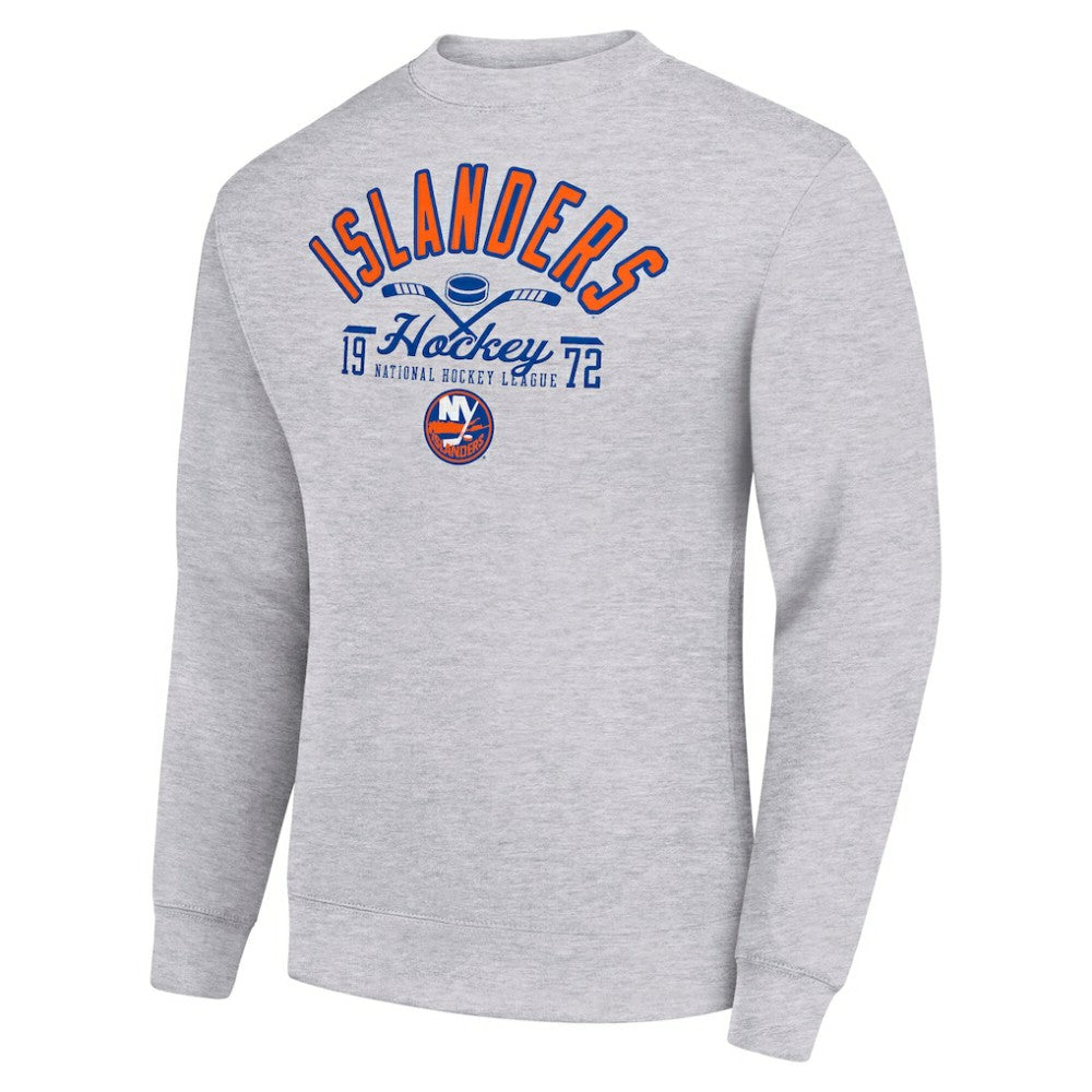NHL New York Islanders Starter Stick And Puck Logo Fleece Pullover Sweatshirt