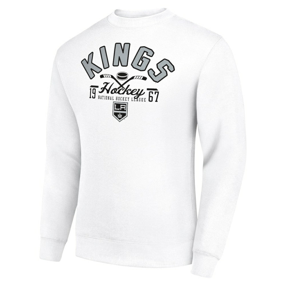 NHL Los Angeles Kings Starter Stick And Puck Logo Fleece Pullover Sweatshirt