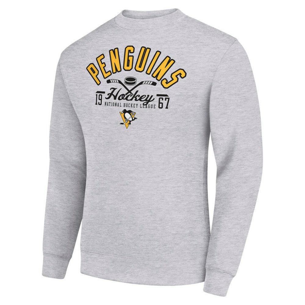 NHL Pittsburgh Penguins Starter Stick And Puck Logo Fleece Pullover Sweatshirt