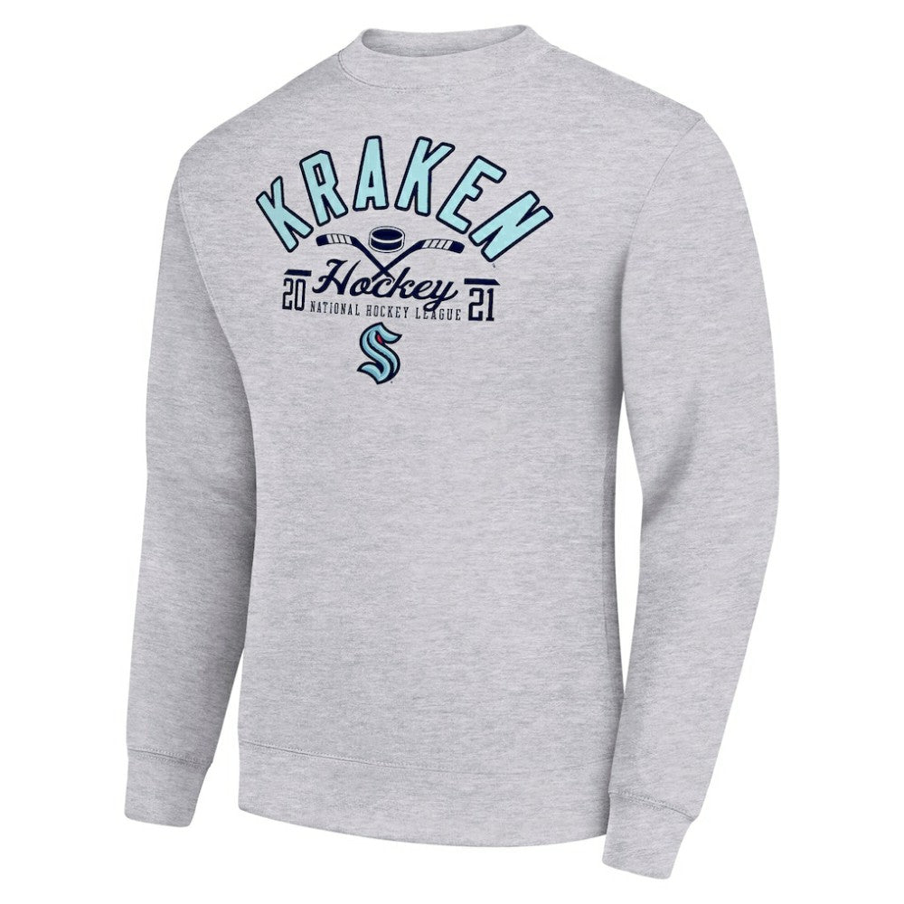 NHL Seattle Kraken Starter Stick And Puck Logo Fleece Pullover Sweatshirt