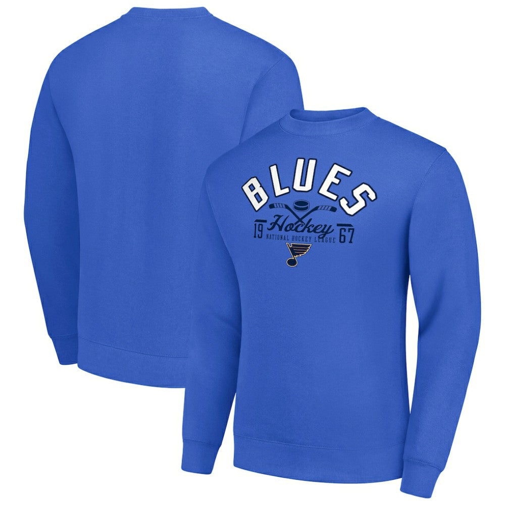 NHL St. Louis Blues Starter Stick And Puck Logo Fleece Pullover Sweatshirt