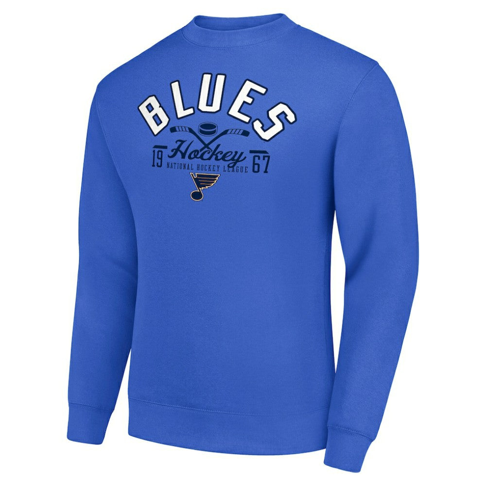 NHL St. Louis Blues Starter Stick And Puck Logo Fleece Pullover Sweatshirt
