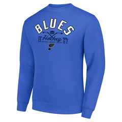NHL St. Louis Blues Starter Stick And Puck Logo Fleece Pullover Sweatshirt