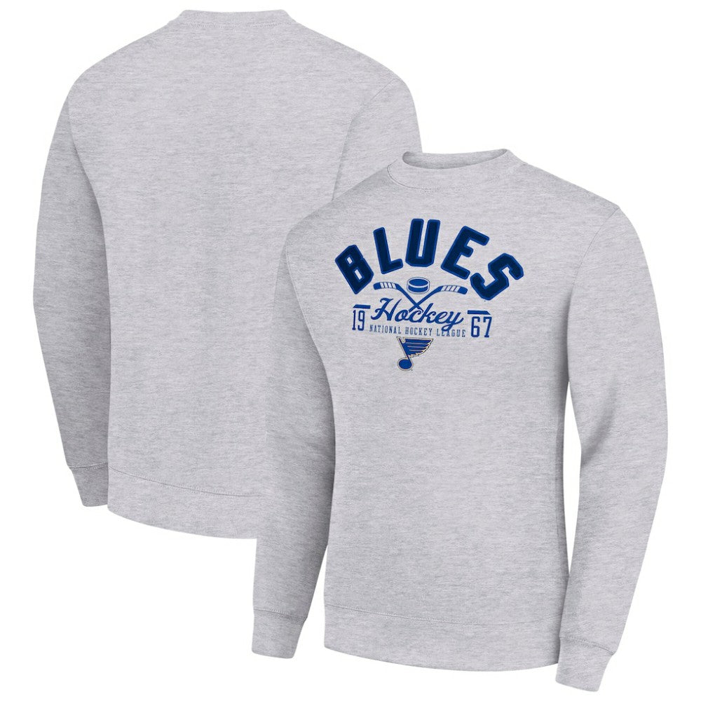 NHL St. Louis Blues Starter Stick And Puck Logo Fleece Pullover Sweatshirt