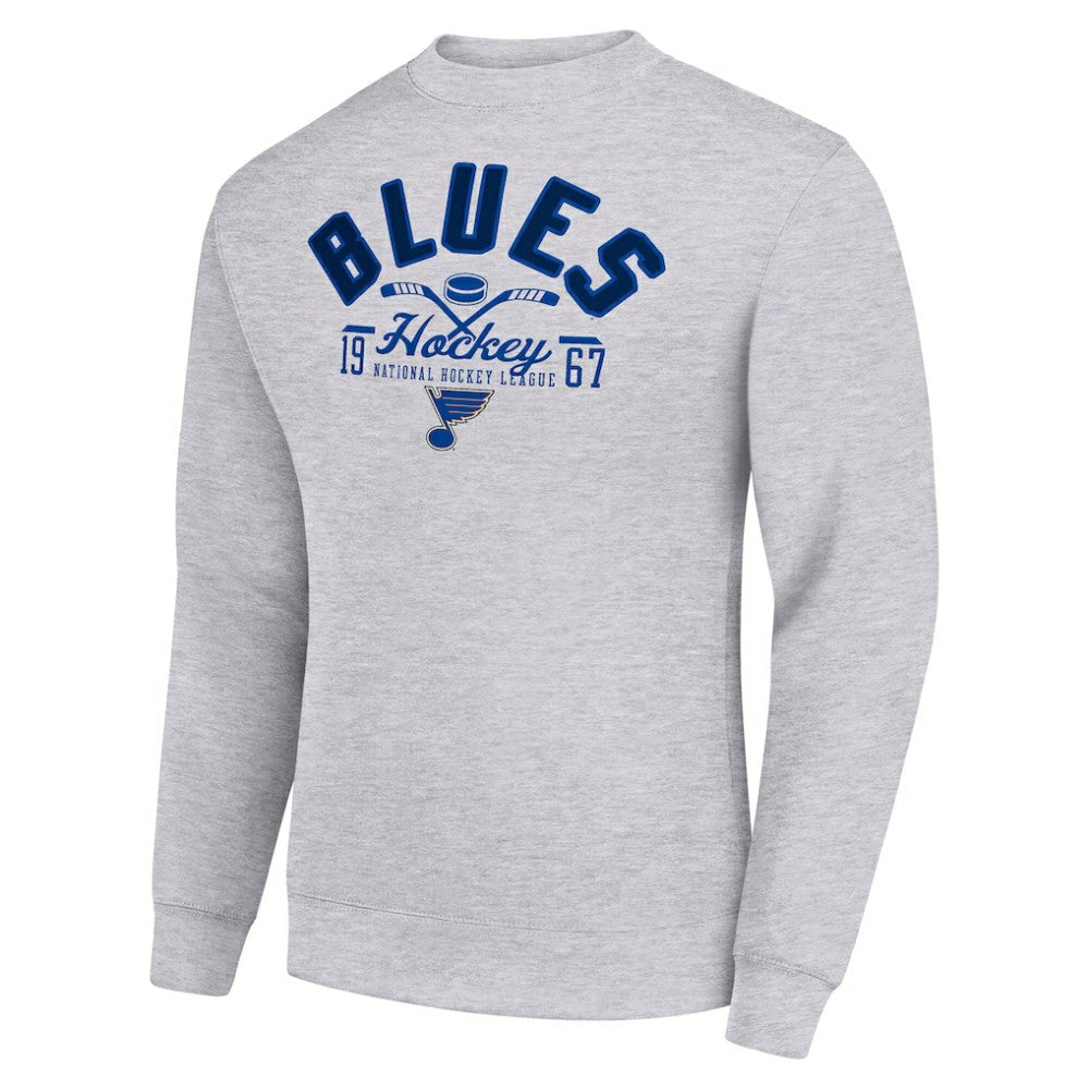NHL St. Louis Blues Starter Stick And Puck Logo Fleece Pullover Sweatshirt
