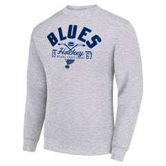 NHL St. Louis Blues Starter Stick And Puck Logo Fleece Pullover Sweatshirt