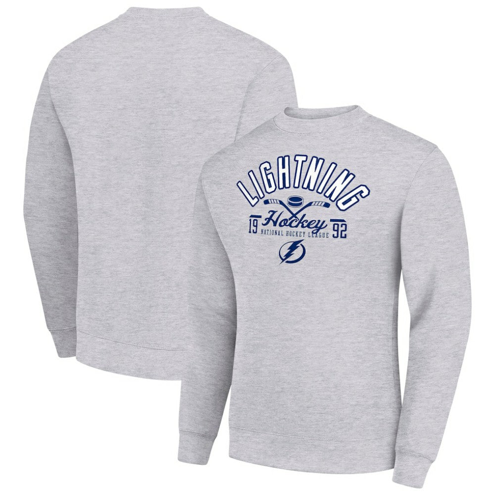 NHL Tampa Bay Lightning Starter Stick And Puck Logo Fleece Pullover Sweatshirt