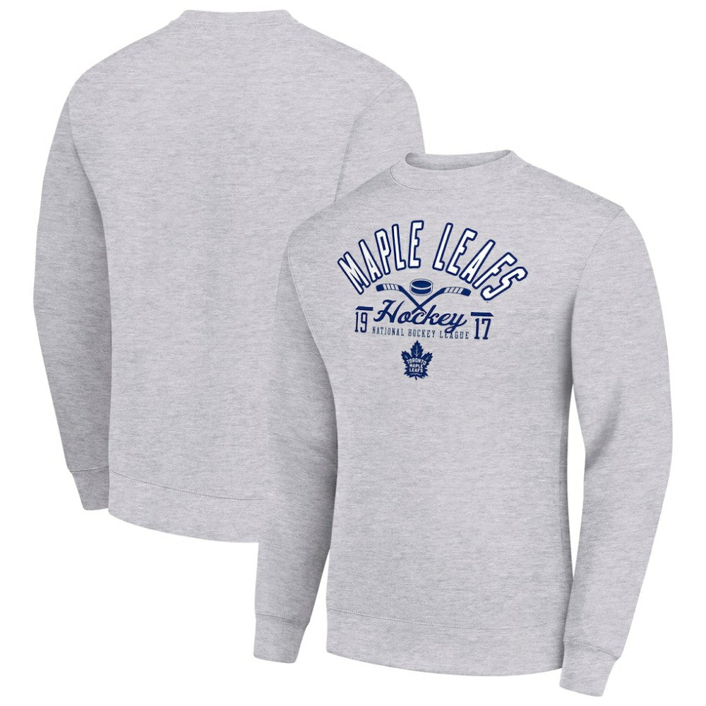 NHL Toronto Maple Leafs Starter Stick And Puck Logo Fleece Pullover Sweatshirt