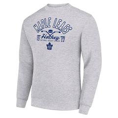 NHL Toronto Maple Leafs Starter Stick And Puck Logo Fleece Pullover Sweatshirt