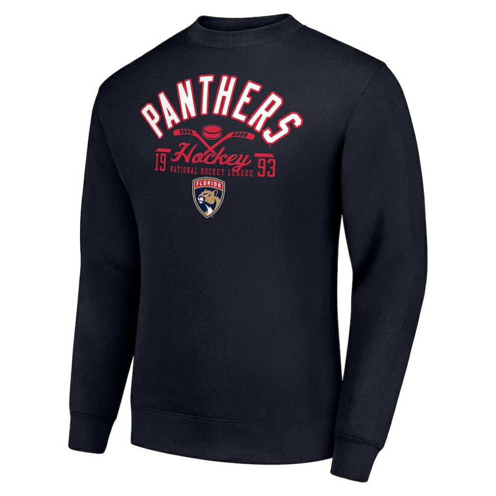 NHL Florida Panthers Starter Stick And Puck Logo Fleece Pullover Sweatshirt