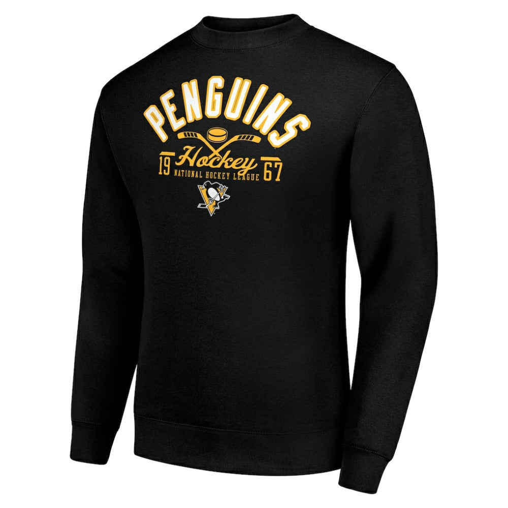 NHL Pittsburgh Penguins Starter Stick And Puck Logo Fleece Pullover Sweatshirt