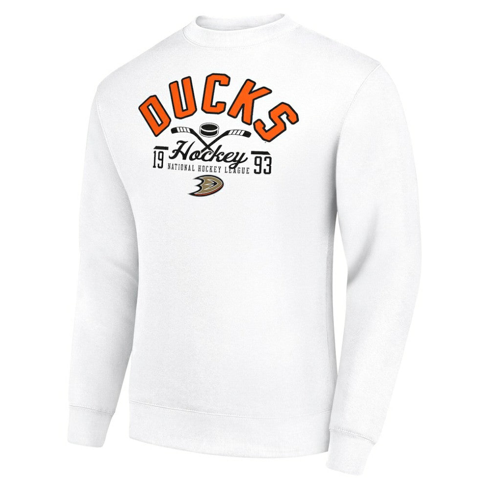 NHL Anaheim Ducks Starter Stick And Puck Logo Fleece Pullover Sweatshirt