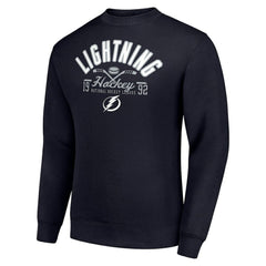 NHL Tampa Bay Lightning Starter Stick And Puck Logo Fleece Pullover Sweatshirt