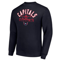 NHL Washington Capitals Starter Stick And Puck Logo Fleece Pullover Sweatshirt