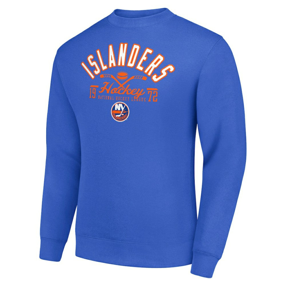 NHL New York Islanders Starter Stick And Puck Logo Fleece Pullover Sweatshirt