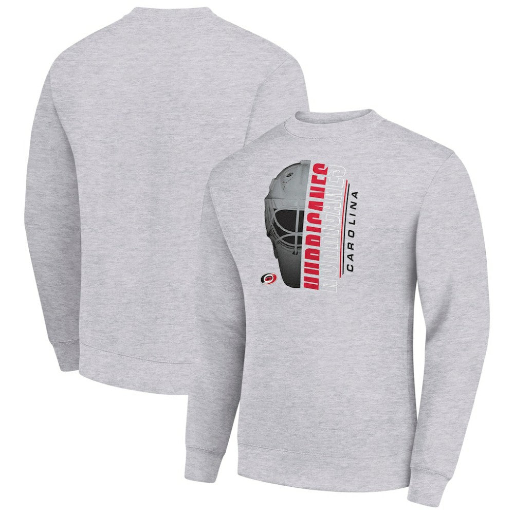 NHL Carolina Hurricanes Starter  Half Helmet Team Logo Pullover Sweatshirt