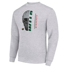 NHL Minnesota Wild Starter  Half Helmet Team Logo Pullover Sweatshirt