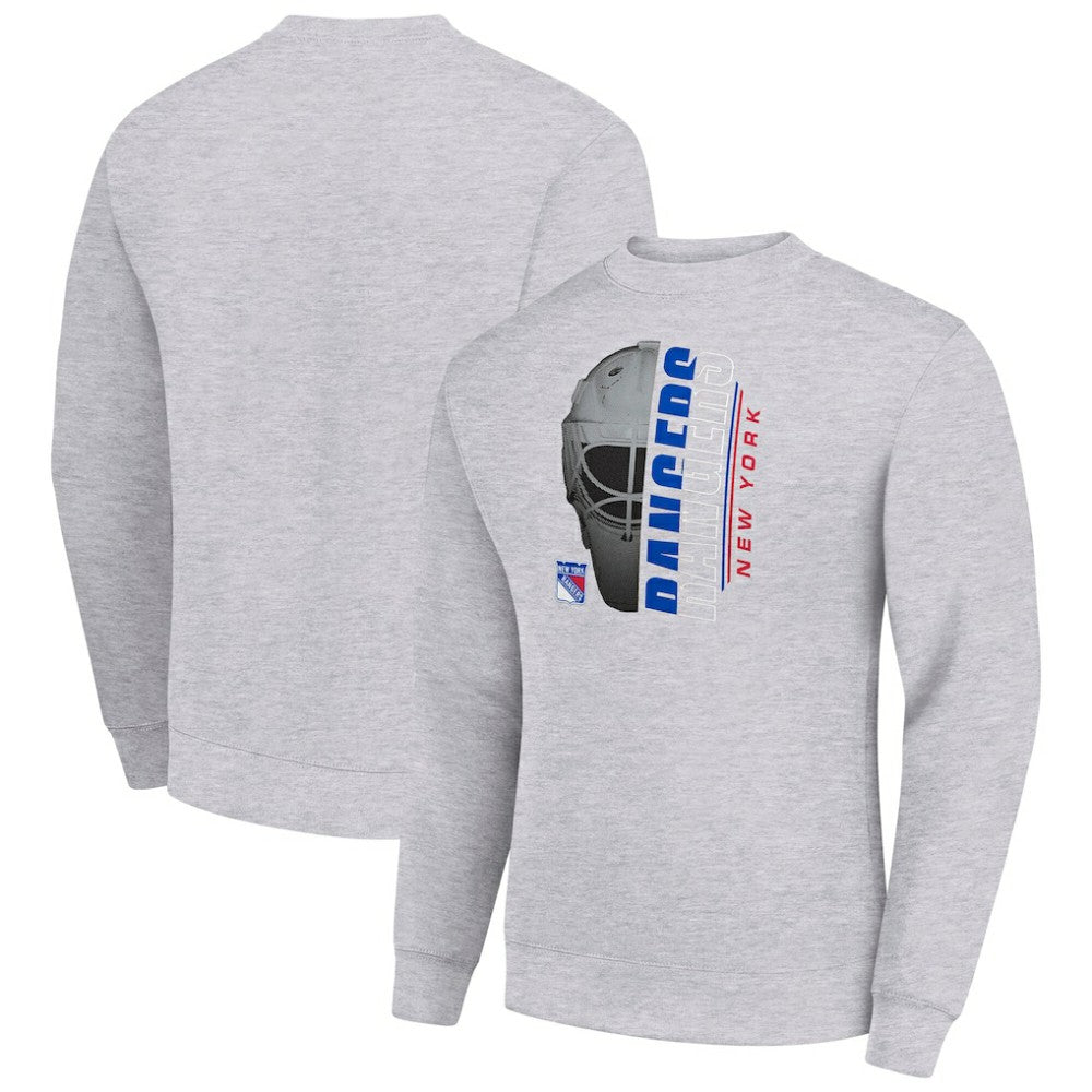 NHL New York Rangers Starter  Half Helmet Team Logo Pullover Sweatshirt