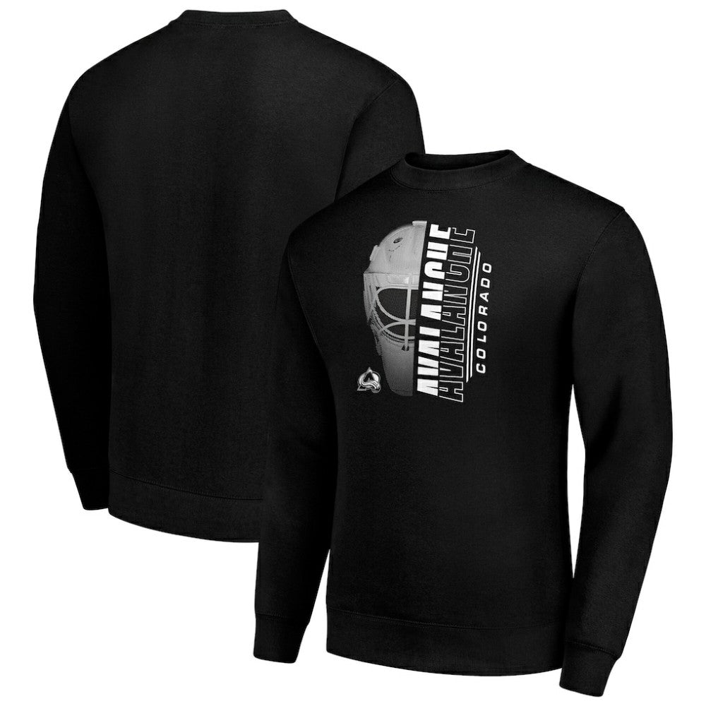 NHL Colorado Avalanche Starter  Half Helmet Team Logo Pullover Sweatshirt