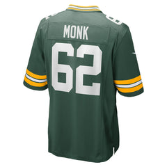 Jacob Monk  Game Jersey - Green Bay Packers Jerseys
