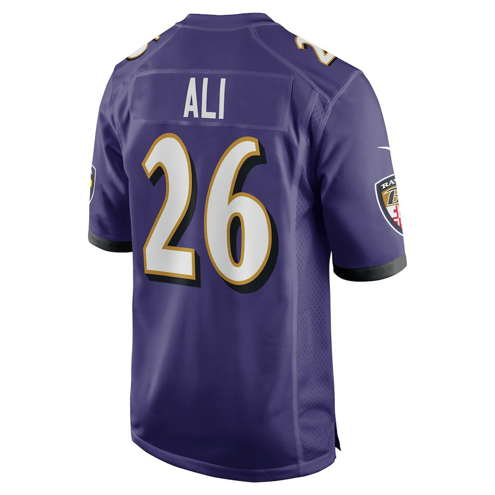 Rasheen Ali  Team Game Jersey - Baltimore Ravens Jerseys