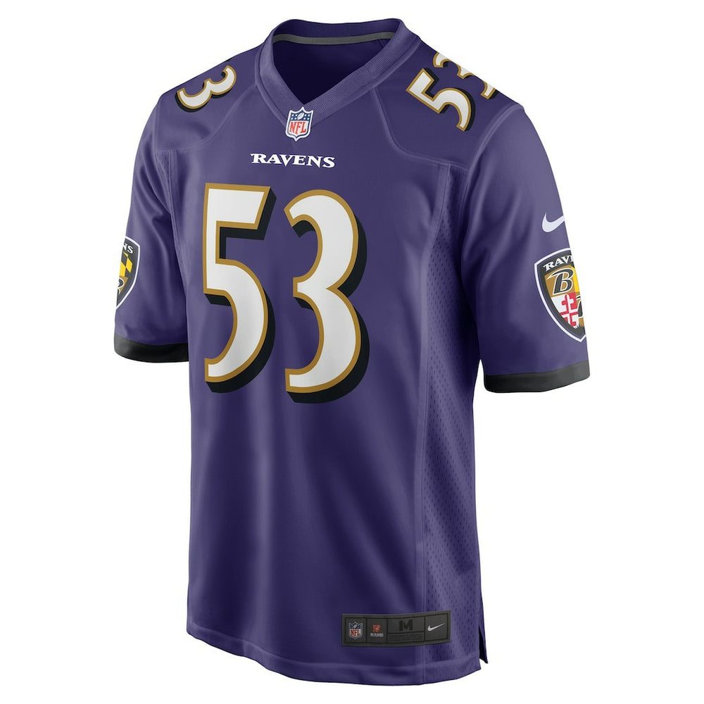 Kyle Van Noy  Team Game Jersey - Baltimore Ravens Jerseys