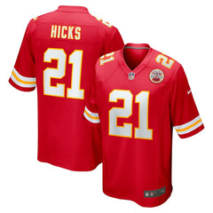 Jaden Hicks  Game Jersey - Kansas City Chiefs Jerseys