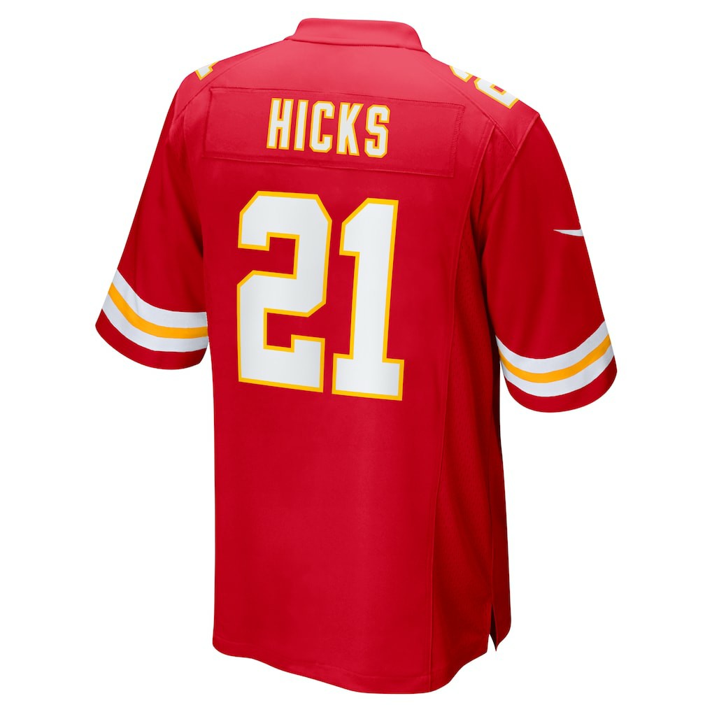 Jaden Hicks  Game Jersey - Kansas City Chiefs Jerseys