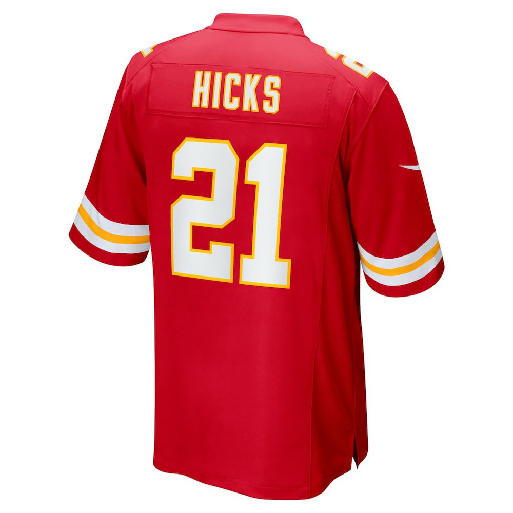 Jaden Hicks  Game Jersey - Kansas City Chiefs Jerseys