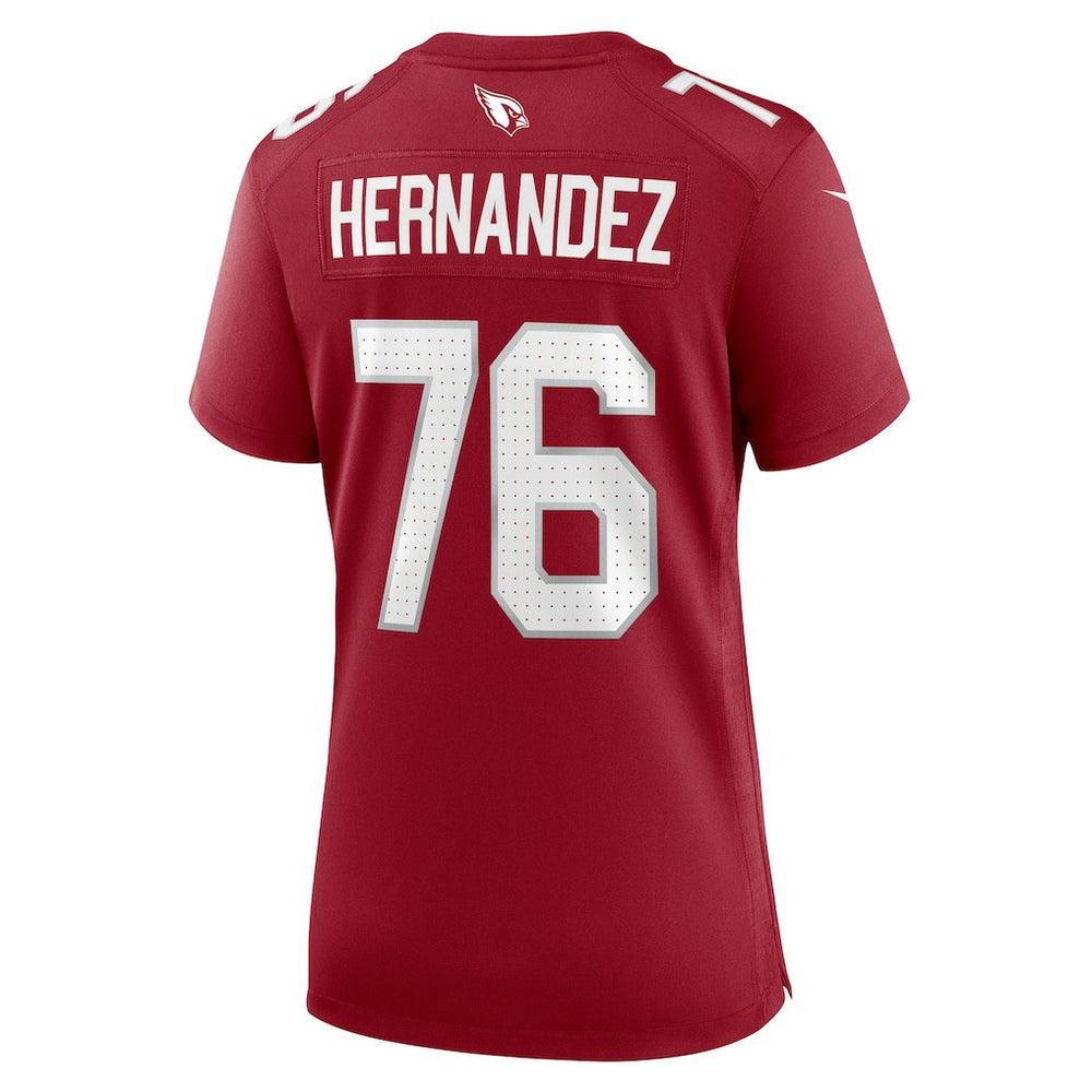 Will Hernandez  Women's Game Jersey - Arizona Cardinals Jerseys