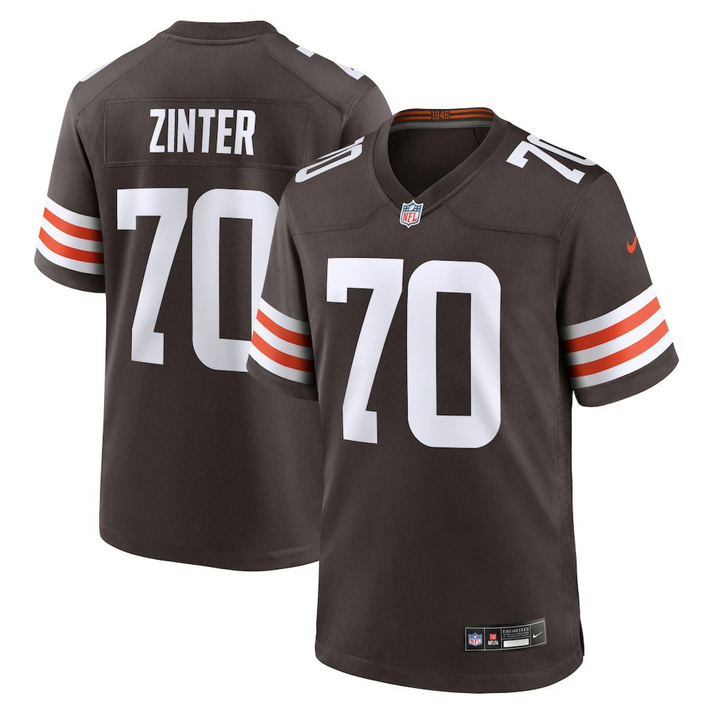 Zak Zinter  Team Game Jersey - Cleveland Browns Jerseys