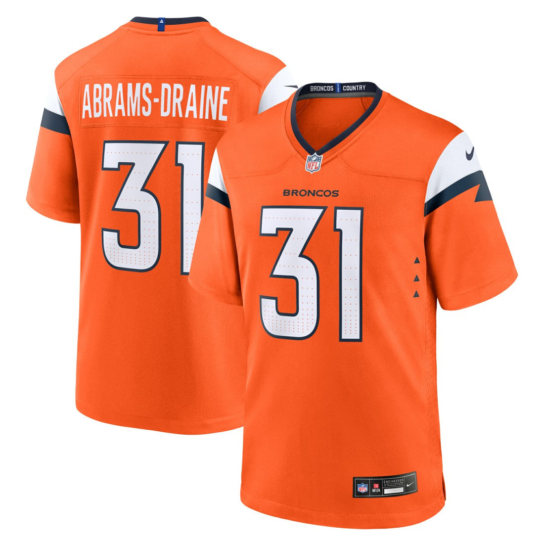 Kris Abrams-Draine  Team Game Jersey - Denver Broncos Jerseys