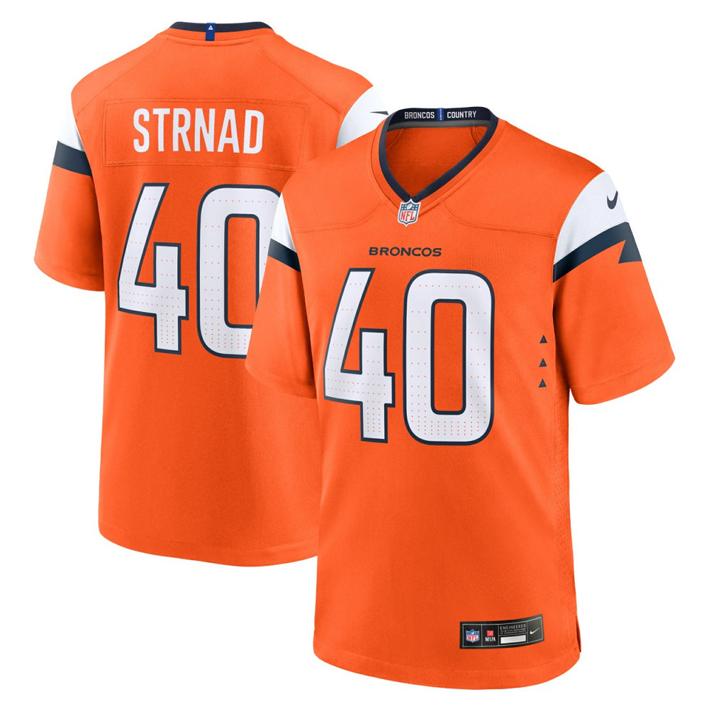 Justin Strnad  Team Game Jersey - Denver Broncos Jerseys