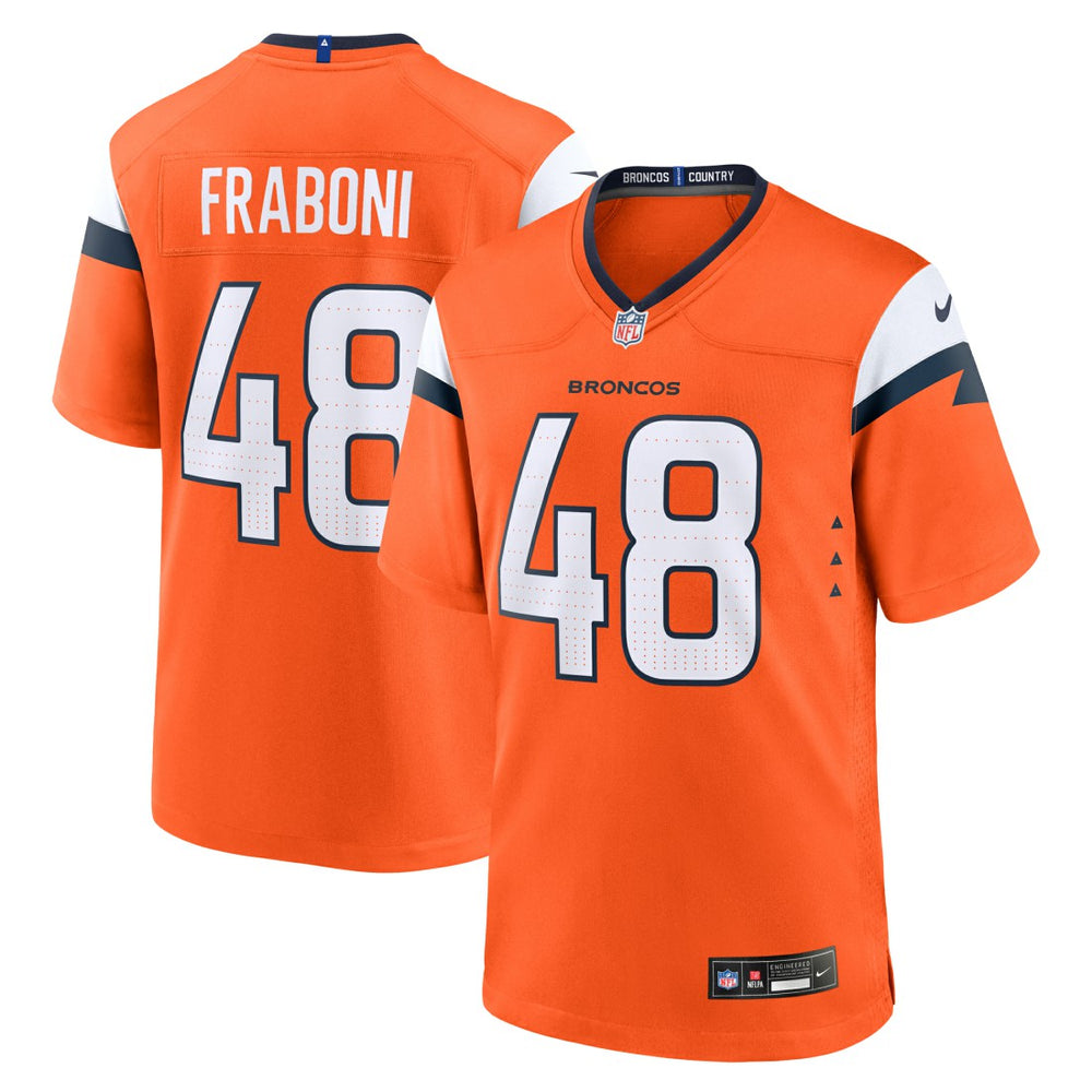 Mitchell Fraboni  Team Game Jersey - Denver Broncos Jerseys