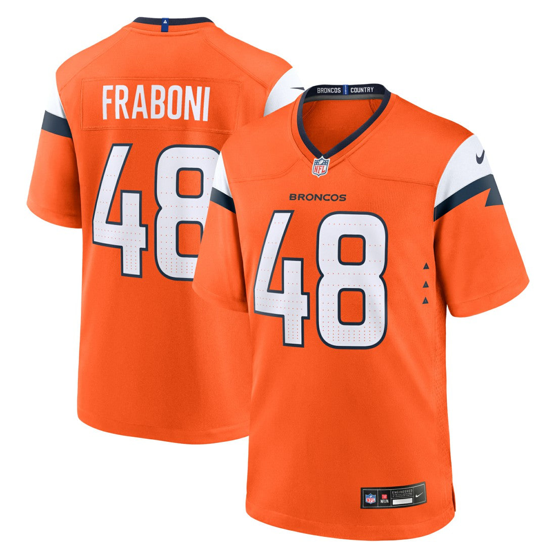Mitchell Fraboni  Team Game Jersey - Denver Broncos Jerseys