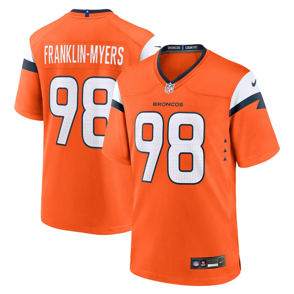 John Franklin-Myers  Team Game Jersey - Denver Broncos Jerseys