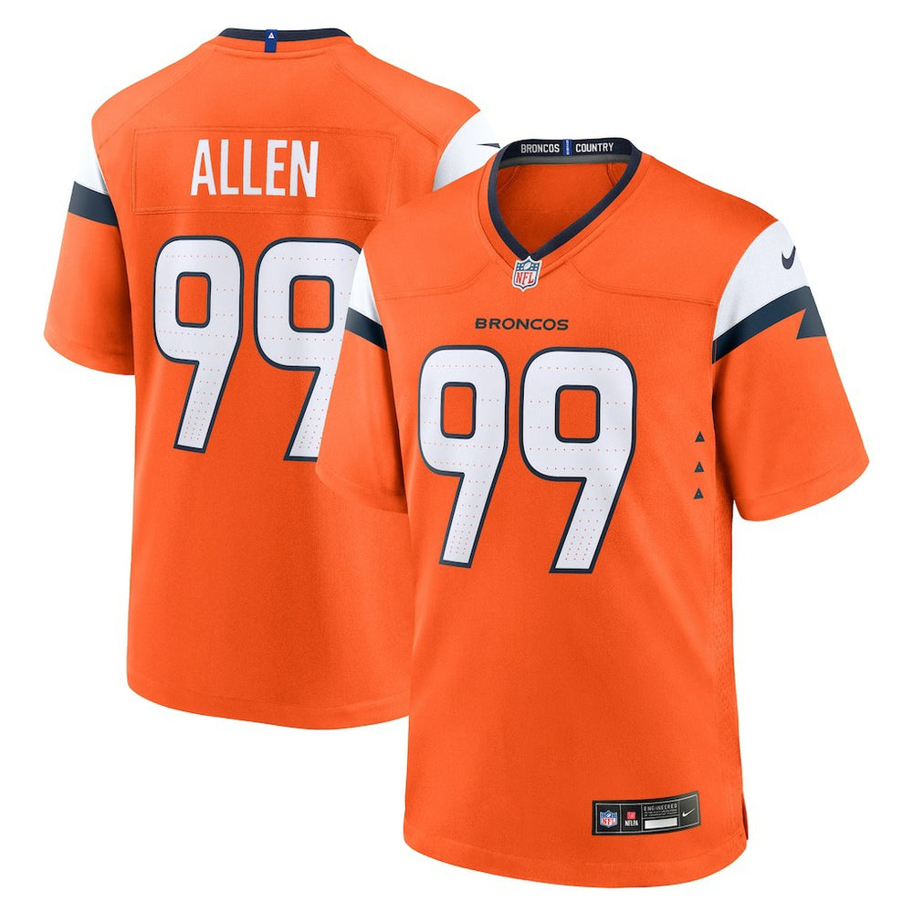 Zach Allen  Team Game Jersey - Denver Broncos Jerseys