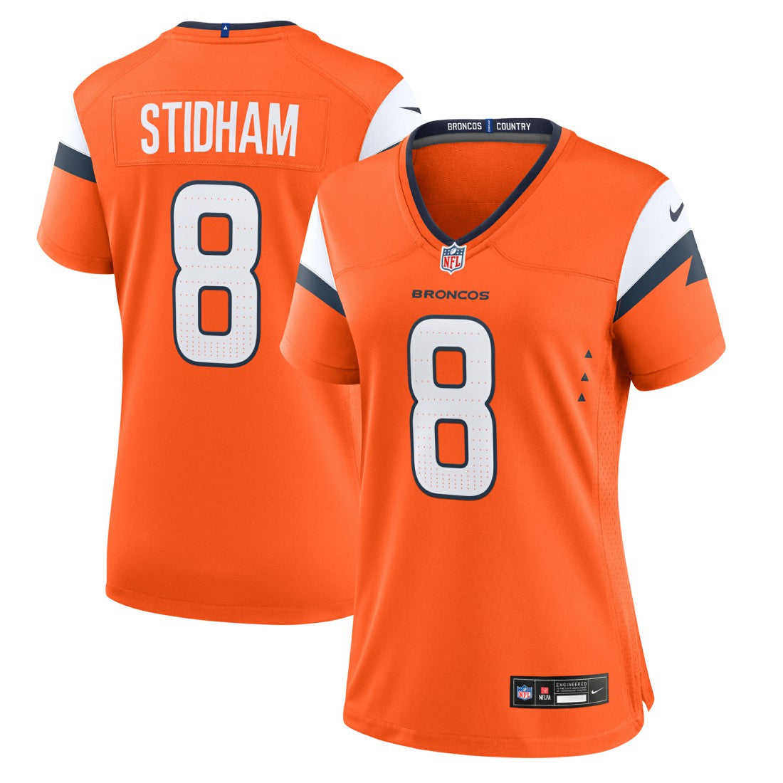 Jarrett Stidham  Women's Team Game Jersey - Denver Broncos Jerseys