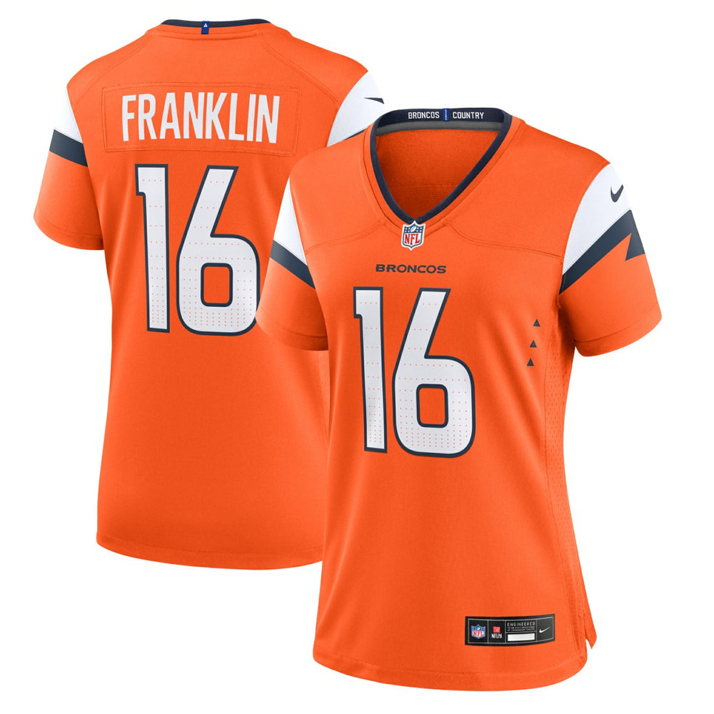 Troy Franklin  Women's Team Game Jersey - Denver Broncos Jerseys
