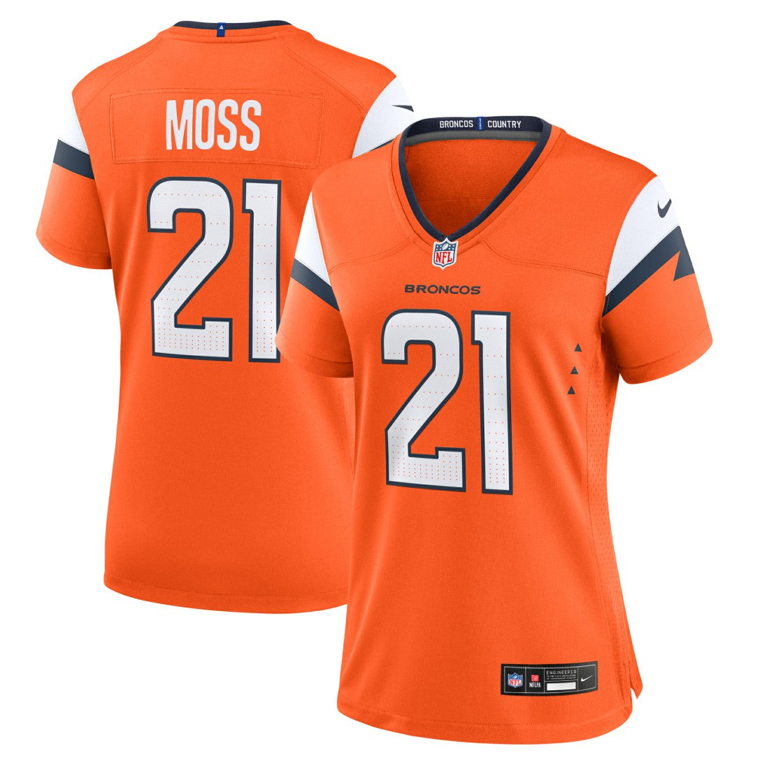 Riley Moss  Women's Team Game Jersey - Denver Broncos Jerseys