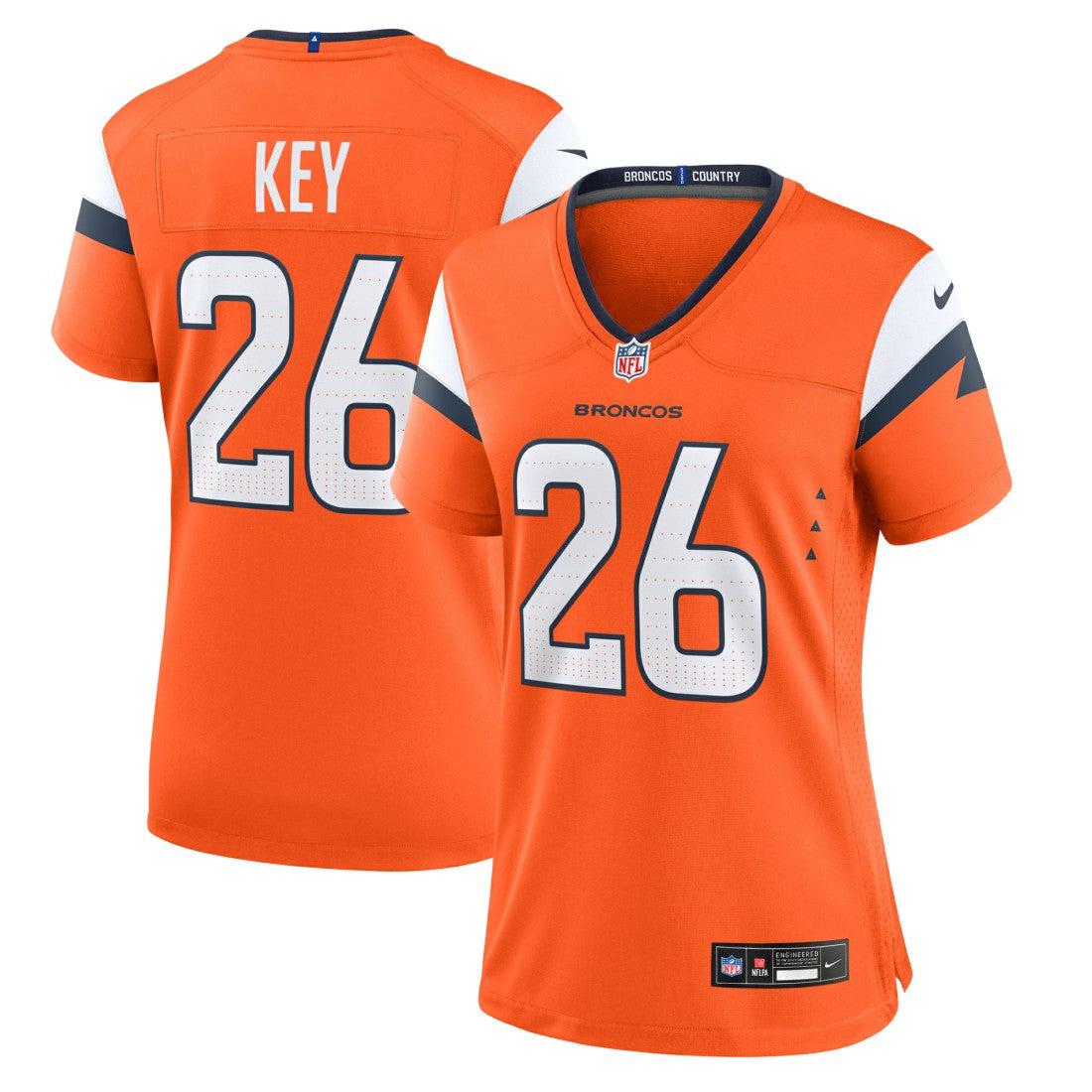 Devon Key  Women's Team Game Jersey - Denver Broncos Jerseys