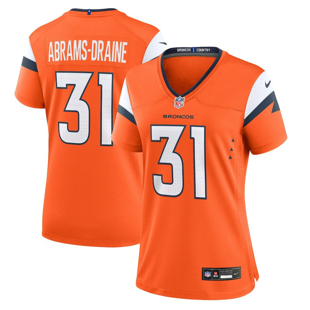 Kris Abrams-Draine  Women's Team Game Jersey - Denver Broncos Jerseys