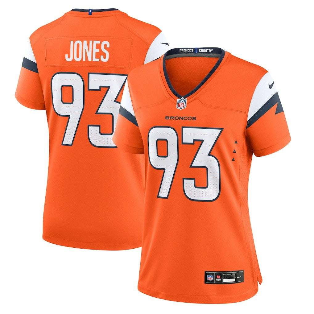 D.J. Jones  Women's Team Game Jersey - Denver Broncos Jerseys