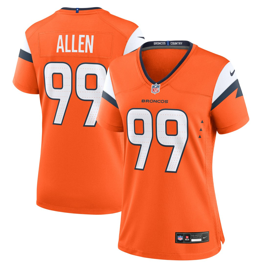 Zach Allen  Women's Team Game Jersey - Denver Broncos Jerseys