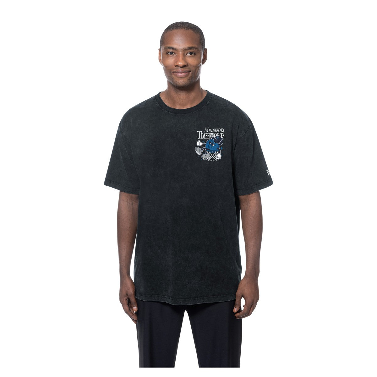 New Era Minnesota Timberwolves Old School Sport Enzyme Wash Oversized T-Shirt